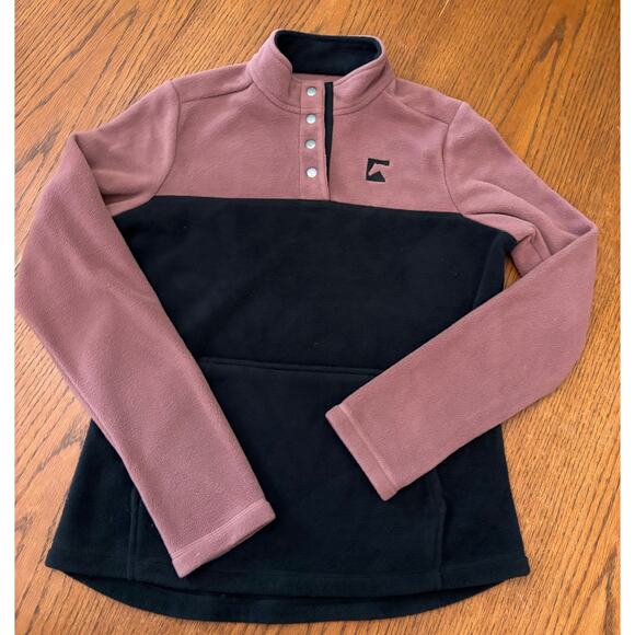 Dover Saddlery Riding Sport Kids' Freemont Fleece- Mauve & Black- Size XL- EUC - Picture 1 of 7